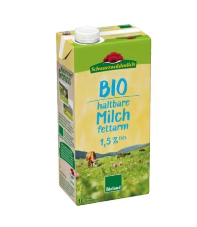 Leche Vaca Semi Bio 12x1L Schwarzwaldmilch