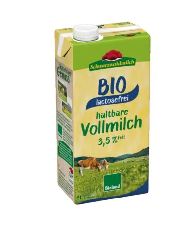 Leche Vaca Entera Sin Lactosa Bio 12x1L Schwarzwaldmilch