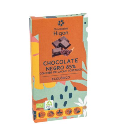 Chocolate Negro 85% Con Nibs De Cacao Eco 100g Chocolates Higon