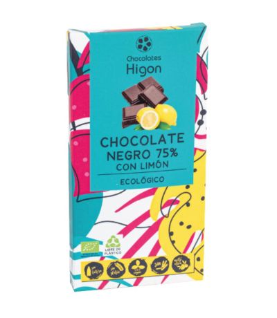 Chocolate Negro 75 con Limon Eco 100g Chocolates Higon
