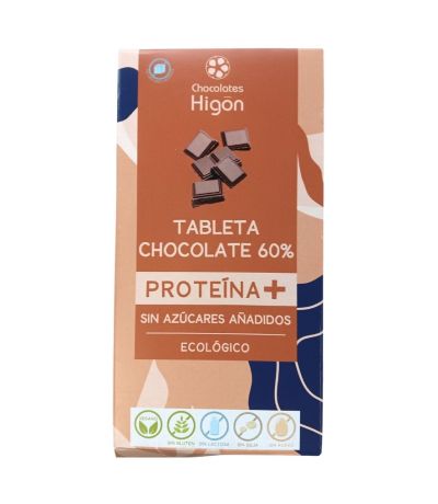 Choco 60% Proteina SinAzucar 70g Chocolates Higon