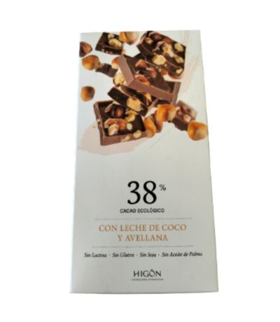 Chocolate 38% Con Leche Coco Avellana Chocolates Higon