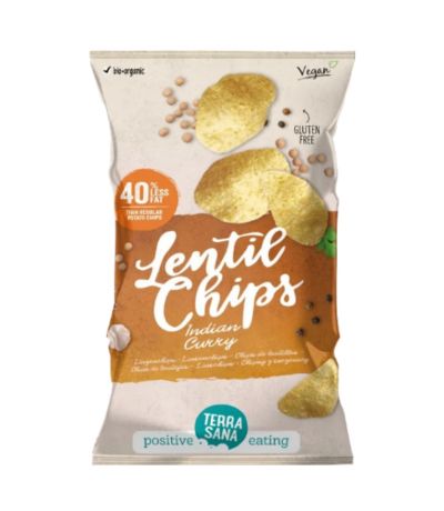 Chips de Lentejas Con Curry Hindu Bio Vegan 75g Terrasana