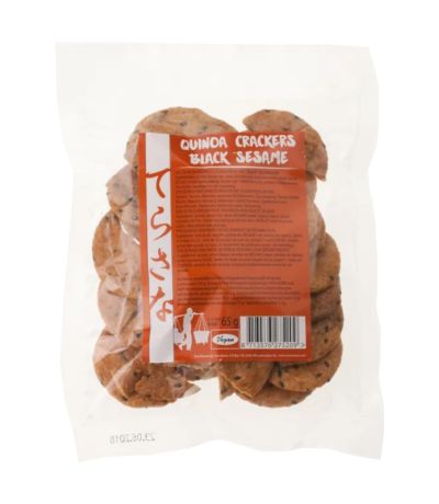 Crackers De Arroz Integral Con Quinoa Y Sesamo Negro Vegan 65g Terrasana