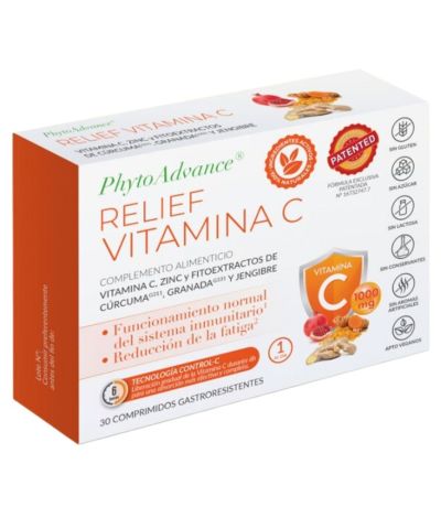Relief VitaminaC SinGluten 30comp Phytoadvance 