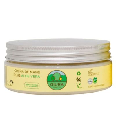 Crema Manos y Pies Aloe Vera Bio 200ml Giura Cosmetics