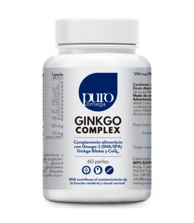 Ginkgo Complex  Beps 60 perlas Puro Omega