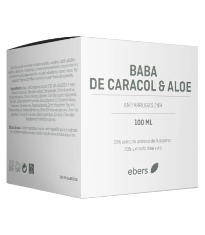 Crema Baba de Caracol y Aloe 24H 100ml Ebers