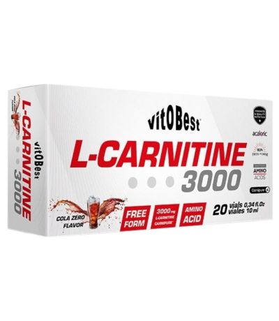 L-Carnitine 3000 Cola Zero 20vialesx10ml Vitobest