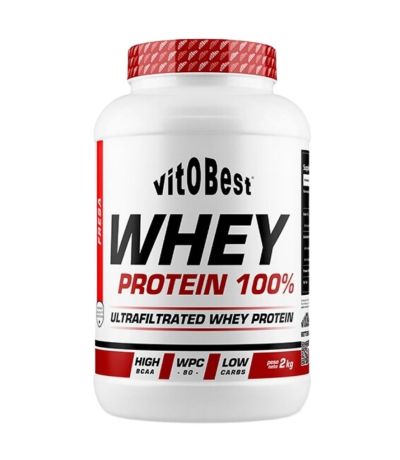 Whey Protein 100% Fresa 2kg Vitobest