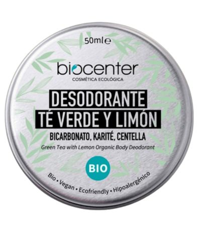Desodorante Solido Te Verde Limon Bio Vegan 50ml Biocenter