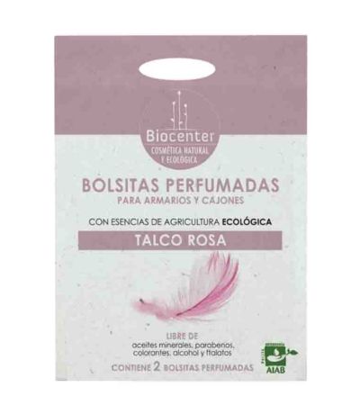 Bolsitas Armario Talco Rosa Eco Vegan 2x10g Biocenter