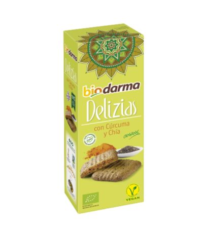 Galletas Delizias Curcuma y Chia Eco 125g Bio-Darma
