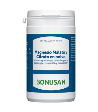 Magnesio Malato y Citrato en Polvo 130g Bonusan