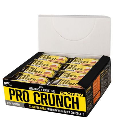 Barrita Proteica 36%  Pro Crunch Yogur-Canela 32x35gr Best Protein