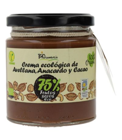 Crema de Avellana Anacardo y Cacao Eco 250g Biocomercio