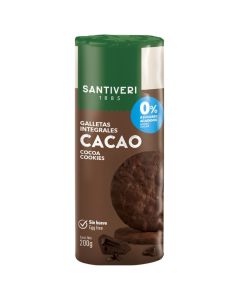 Galletas Integrales Cacao SinAzucar 200g Santiveri