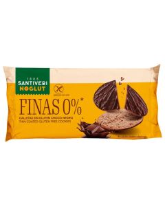 Galletas Finas 0% Bañada Choco Negro SinGluten 88g Santiveri