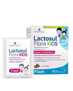 Lactosul Flora Kids Fresa SinGluten 10Sobres Natysal