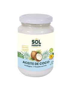 Aceite de Coco Virgen Extra Bio Vegan 370ml Solnatural