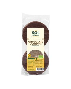 Tortitas de Arroz Chocolate con Leche SinGluten Bio 100g Solnatural