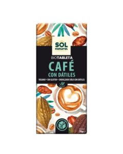 Chocolate Cafe Con Datiles Eco 70g Solnatural