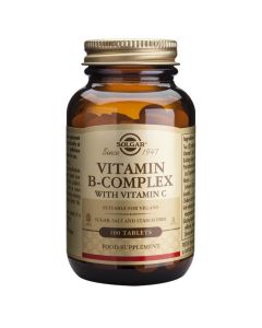 Vitamina-B Complex  Vitamina-C SinGluten Vegan 100caps Solgar