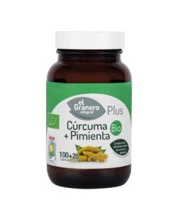 Curcuma y Pimienta Bio Vegan 100caps El Granero Integral