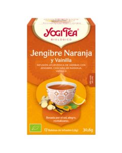Infusion Jengibre Naranja y Vainilla SinGluten Bio Vegan 17inf Yogi Tea