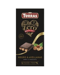 Chocolate Negro con Avellanas 72 Cacao SinGluten Vegan 150g Torras