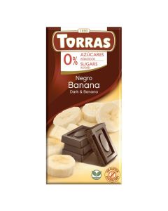 Chocolate Negro con Banana SinGluten 75g Torras