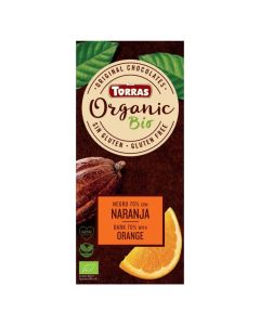 Chocolate Negro 70 Cacao Naranja Bio Vegan 100g Torras