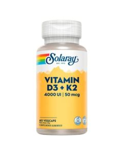 Vitamina-D3K2 SinGluten 60caps Solaray
