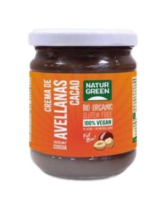 Crema de Avellanas y Cacao SinGluten Bio Vegan 200g Natur-Green
