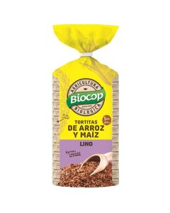 Tortitas de Arroz Maiz y Semillas de Lino SinGluten Bio 200g Biocop