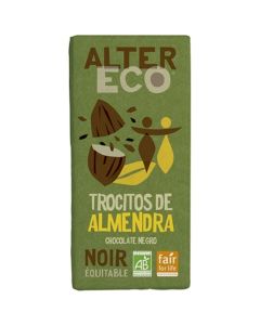 Chocolate Negro con Trocitos de Almendra Bio 100g Altereco