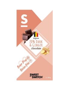 Chocolate Negro 70 con Jengibre SinGluten 100g Sweet Switch