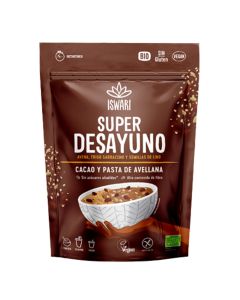 Super Desayuno Cacao y Pasta de Avellana 360g Iswari
