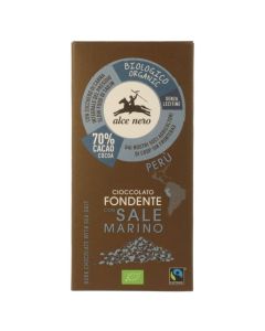 Tableta de Chocolate Negro Sal Marina Bio 50g Alce Nero