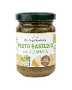Pesto Basilico con Albahaca y Pecorino Eco 130g Bio Organica Italia
