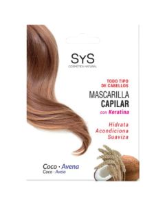 Mascarilla Capilar Coco Avena y Keratina 20ml SYS Cosmetica Natural