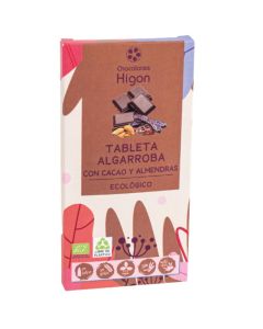 Tableta Algarroba con Cacao y Almendras S/A Eco 100g Chocolates Higon
