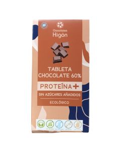 Choco 60% Proteina SinAzucar 70g Chocolates Higon