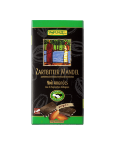 Chocolate Negro con Almendras Bio Vegan 80g Rapunzel